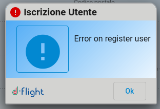 Errore di iscrizione D-Flight