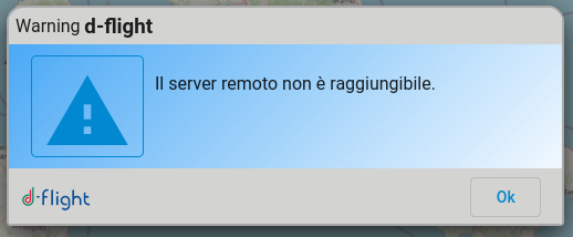 Avviso server irraggiungibile web-app